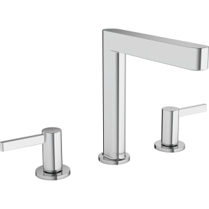 Смеситель для раковины hansgrohe Finoris 160, на 3 отверстия, со сливным клапаном Push-Open 76034000, хром