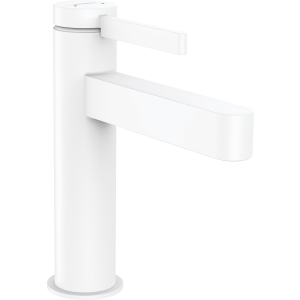 Смеситель для раковины hansgrohe Finoris 110, со сливным гарнитуром 76020700, матовый белый