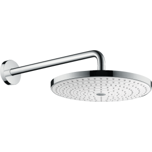 Верхний душ hansgrohe Raindance Select S 300 2jet с настенным кронштейном 27378400, белый/хром