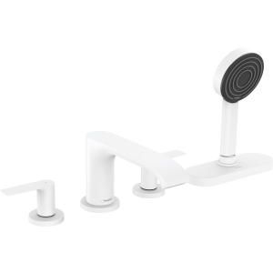 Внешняя часть смесителя для ванны hansgrohe Vivenis на край ванны, на 4 отверстия, с sBox 75444700, матовый белый