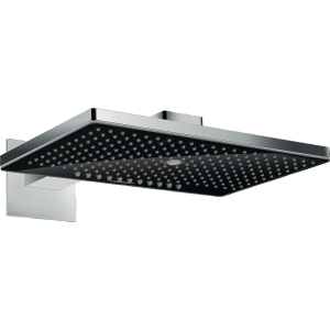 Верхний душ hansgrohe Rainmaker Select 460 3jet с настенным кронштейном скрытого монтажа 24007600, черный/хром