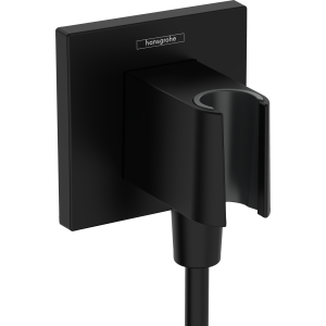 Шланговое подключение hansgrohe FixFit Porter E с держателем для душа 26889670, матовый черный