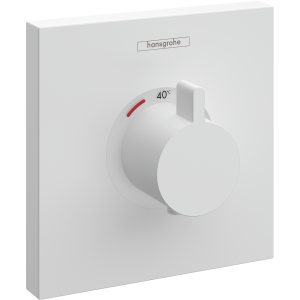 Внешняя часть термостата для душа hansgrohe ShowerSelect HighFlow скрытого монтажа 15760700, матовый белый