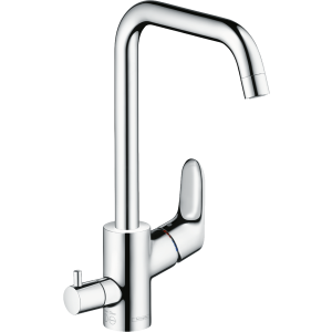 Смеситель для кухонной мойки hansgrohe Focus M41 260, с запорным вентилем 31823000, хром