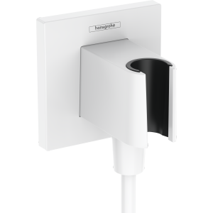 Шланговое подключение hansgrohe FixFit Porter E с держателем для душа 26889700, матовый белый