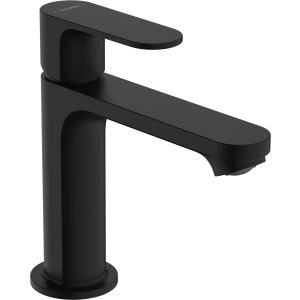 Смеситель для раковины hansgrohe Rebris S 110, со сливным гарнитуром 72517670, матовый черный