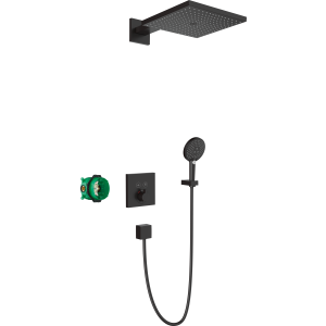 Душевая система hansgrohe Raindance E 300 1jet скрытого монтажа с термостатом 27939670, матовый черный