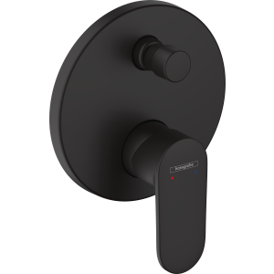 Внешняя часть смесителя для ванны hansgrohe Vernis Blend скрытого монтажа, со встроенной защитной комбинацией EN1717 71467670, матовый черный