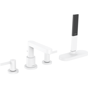 Внешняя часть смесителя для ванны hansgrohe Finoris на край ванны, на 4 отверстия, с sBox 76444700, матовый белый