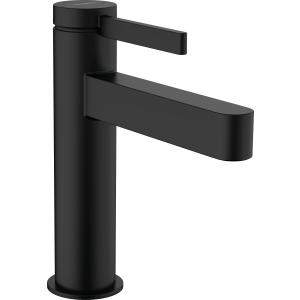 Смеситель для раковины hansgrohe Finoris 110, со сливным гарнитуром 76020670, матовый черный