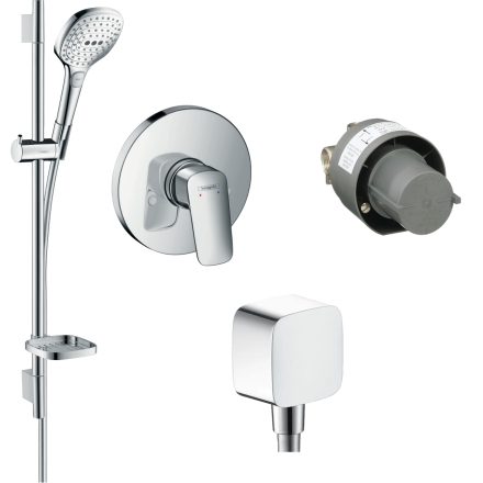 Готовый набор для душа скрытого монтажа hansgrohe Logis HG-PR21, хром