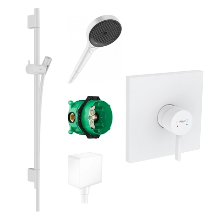 Готовый набор для душа скрытого монтажа hansgrohe Rainfinity HG-PR76, матовый белый