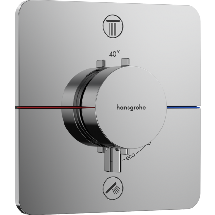 Термостат hansgrohe ShowerSelect Comfort Q для скрытого монтажа на 2 функции, 15583000, хром