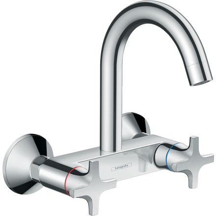 Смеситель для кухонной мойки hansgrohe Logis M32 двухвентильный 71286000, хром