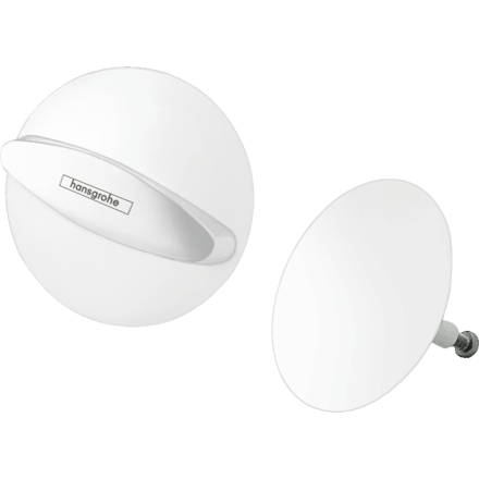 Внешняя часть системы слива-перелива для ванны hansgrohe Flexaplus 58185700, матовый белый