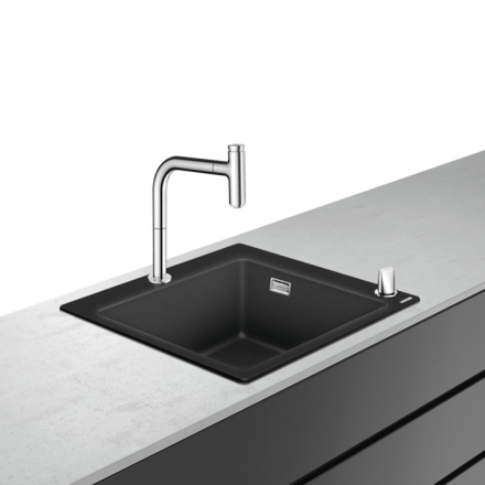 Кухонная комбинация hansgrohe C51-F450-06 врезная 43217000, черный графит