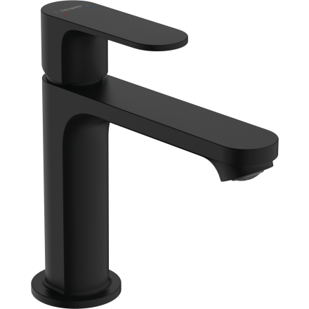 Смеситель для раковины hansgrohe Rebris S 110, со сливным гарнитуром 72517670, матовый черный