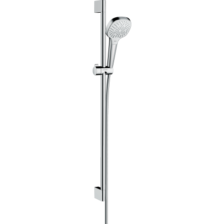 Душевой гарнитур hansgrohe Croma Select E 110 3jet Multi со штангой 90 см 26590400, белый/хром