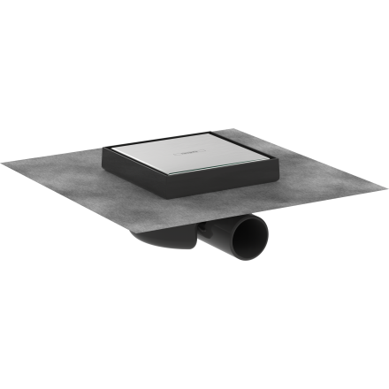 Точечный слив с решеткой hansgrohe RainDrain Spot, 15х15 см, для облицовки плиткой 56112800, под сталь