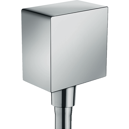 Шланговое подключение hansgrohe FixFit Square с клапаном обратного тока 26455000, хром