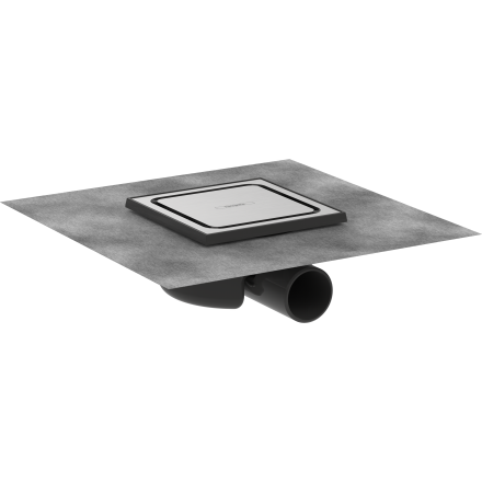 Точечный слив с решеткой hansgrohe RainDrain Spot, 15х15 см 56055800, под сталь