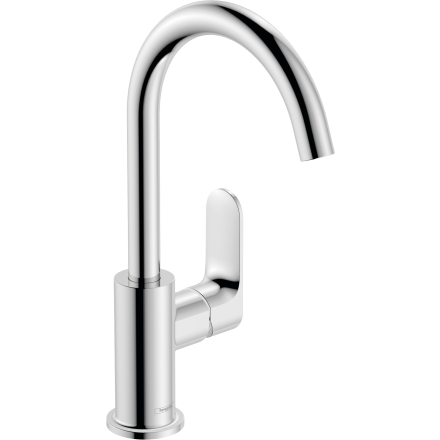 Смеситель для раковины hansgrohe Rebris S 210, с поворотным изливом, со сливным гарнитуром 72536000, хром