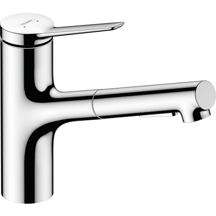 Смеситель для кухонной мойки hansgrohe Zesis M33 150, с вытяжным душем 2jet 74800000, хром