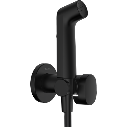 Гигиенический душ hansgrohe 1jet S со смесителем, держателем и шлангом 125 см 29232670, матовый черный