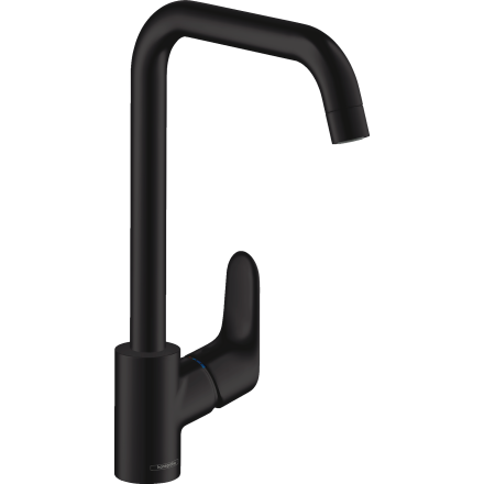 Смеситель для кухонной мойки hansgrohe Focus M41 260 с поворотным изливом 31820670, матовый черный