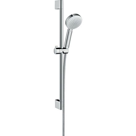 Душевой гарнитур hansgrohe Crometta 100 1jet со штангой 65 см 26652400, белый/хром