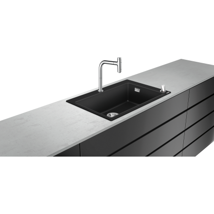 Кухонная комбинация hansgrohe C51-F660-07 врезная 43218000, черный графит
