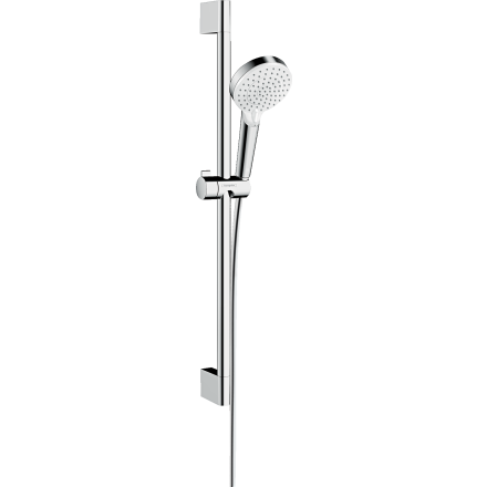 Душевой гарнитур hansgrohe Crometta 100 2jet Vario со штангой 65 см 26532400, белый/хром