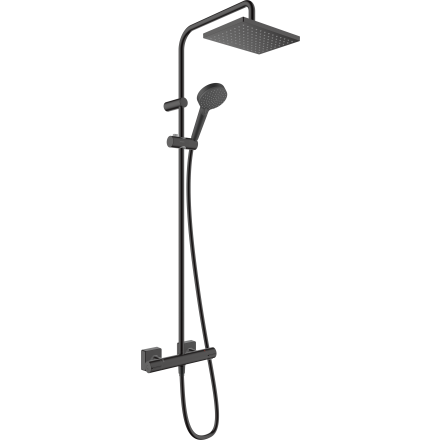 Душевая система hansgrohe Vernis Shape 230 1jet EcoSmart с термостатом 26097670, матовый черный
