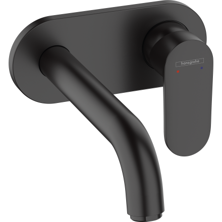 Внешняя часть смесителя для раковины hansgrohe Vernis Blend скрытого монтажа, настенный 71576670, матовый черный