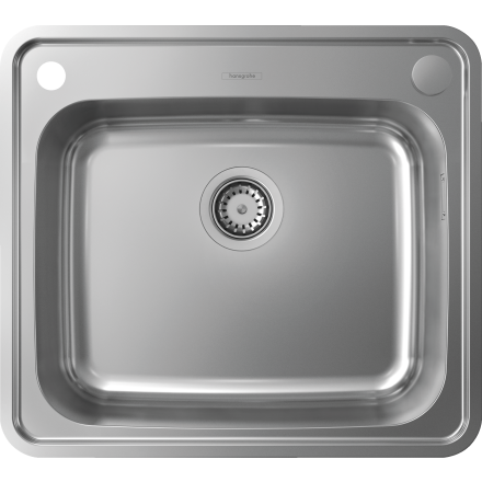 Кухонная мойка hansgrohe S41 S412-F500 врезная 43336800, нержавеющая сталь