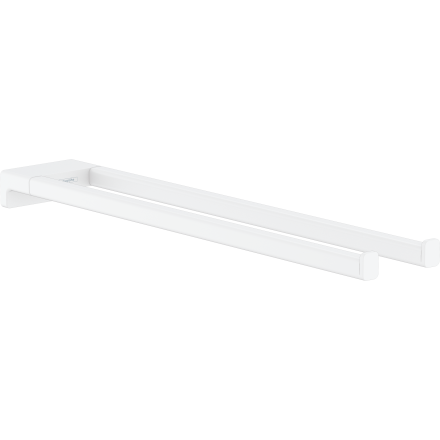 Держатель для полотенец hansgrohe AddStoris двойной 41770700, матовый белый