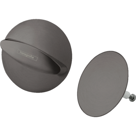 Внешняя часть системы слива-перелива для ванны hansgrohe Flexaplus 58185340, шлифованный черный хром