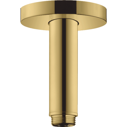 Душевой кронштейн hansgrohe S потолочный 100 мм 27393990, полированное золото