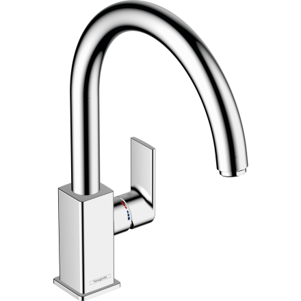Смеситель для кухонной мойки hansgrohe Vernis Shape M35 260, с поворотным изливом 71871000, хром