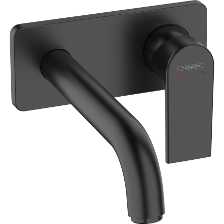 Внешняя часть смесителя для раковины hansgrohe Vernis Shape скрытого монтажа, настенный 71578670, матовый черный