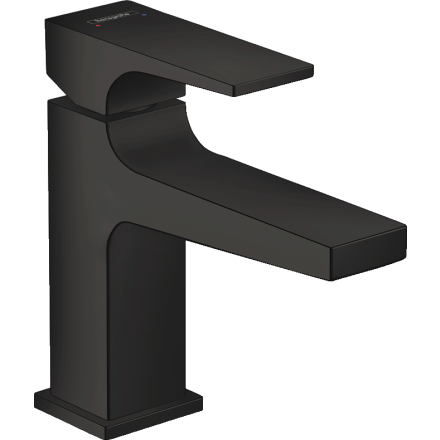 Смеситель для раковины hansgrohe Metropol 100 со сливным клапаном Push-Open 32500670, матовый черный