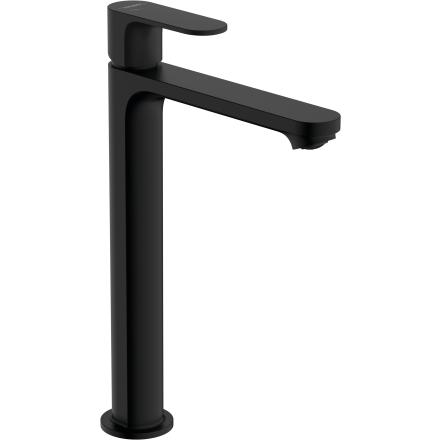 Смеситель для раковины hansgrohe Rebris S 240 CoolStart, со сливным гарнитуром 72580670, матовый черный