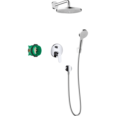 Душевая система hansgrohe Crometta S 240 1jet скрытого монтажа со смесителем 27958000, хром