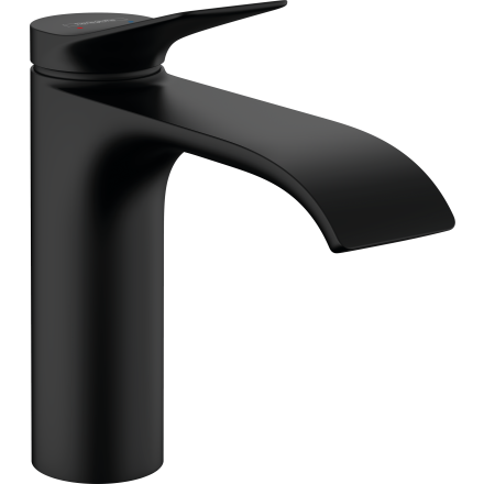 Смеситель для раковины hansgrohe Vivenis 110 со сливным гарнитуром, 75020670, матовый черный
