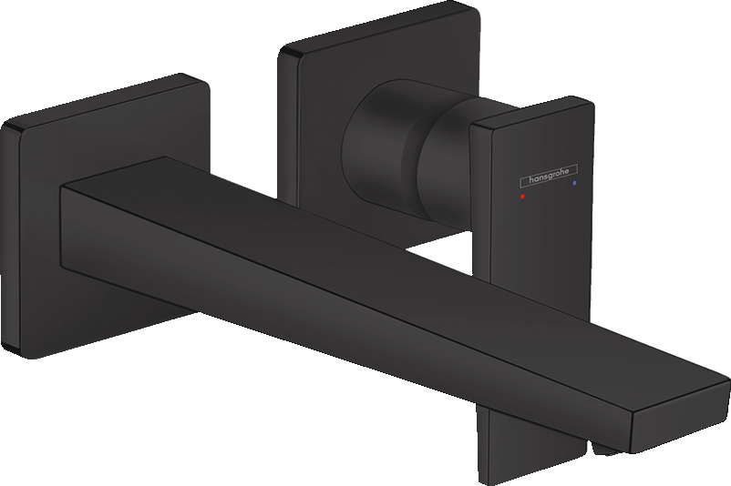 Внешняя часть смесителя для раковины hansgrohe Metropol скрытого монтажа, настенный 32526670, матовый черный