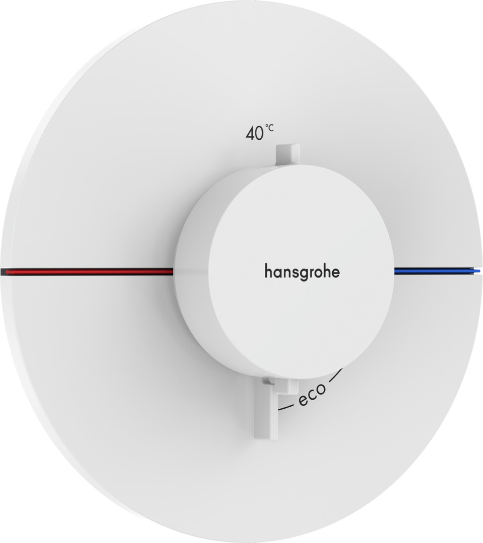 Внешняя часть термостата hansgrohe ShowerSelect Comfort S для скрытой установки на 1 функции 15559700 матовый белый 81000₽