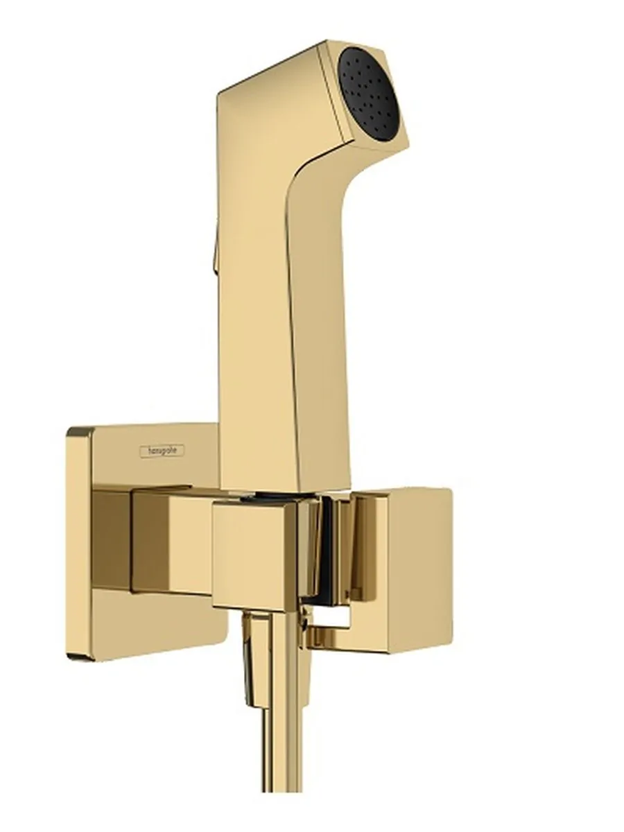 Гигиенический душ hansgrohe 1jet S со смесителем держателем и шлангом 125 см 29233990 золотой 29690₽