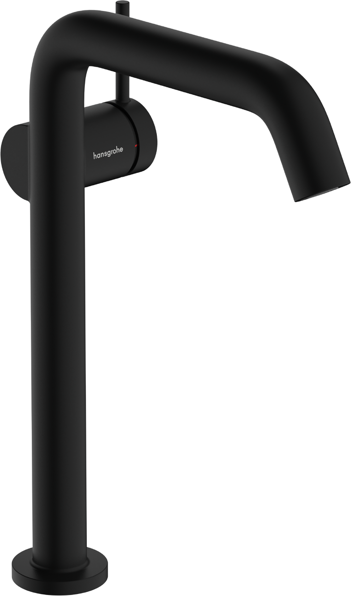 Смеситель для раковины hansgrohe Tecturis S 240 Fine CoolStart EcoSmart cо сливным гарнитуром Push-Open 73370670 матовый черный 38100₽